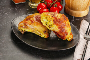 Roasted chicken thigh with spices