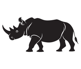 Rhino cartoon coloring page, Outline rhino, Silhouette line art rhino