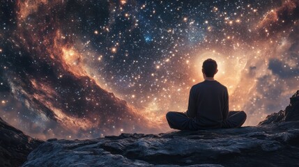 Obraz premium Space. Chakra. Understanding the Universe. Limitless knowledge.