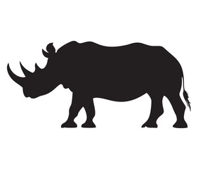 Rhino cartoon coloring page, Outline rhino, Silhouette line art rhino