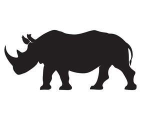 Rhino cartoon coloring page, Outline rhino, Silhouette line art rhino