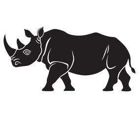 Rhino cartoon coloring page, Outline rhino, Silhouette line art rhino
