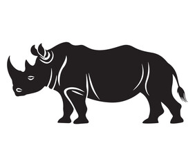 Rhino cartoon coloring page, Outline rhino, Silhouette line art rhino