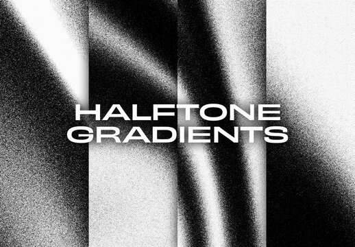 Black and White Grainy Gradients