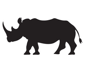 Rhino cartoon coloring page, Outline rhino, Silhouette line art rhino
