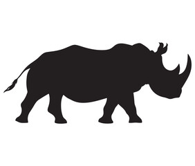 Rhino cartoon coloring page, Outline rhino, Silhouette line art rhino