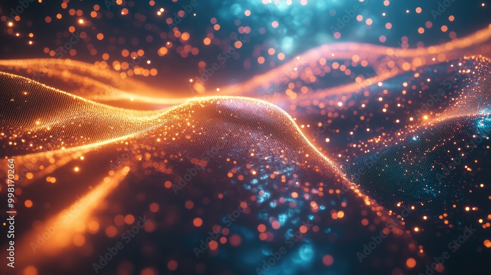 Poster a sleek, abstract network of glowing nodes and lines in a tech-inspired design. perfect for sophisti