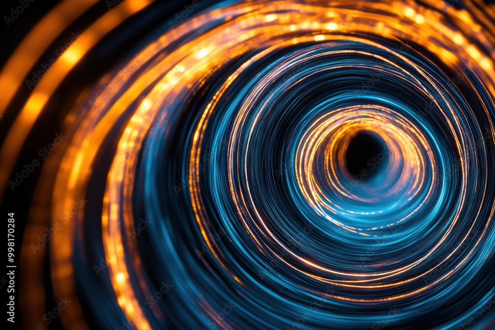 Poster mesmerizing swirling vortex of vibrant lights and colors creating a captivating visual journey that 