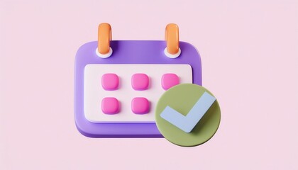 Minimalist Digital Calendar and Schedule Planner with Tick Icons   Organized and Productive Time Management for Business Office and Personal Planning