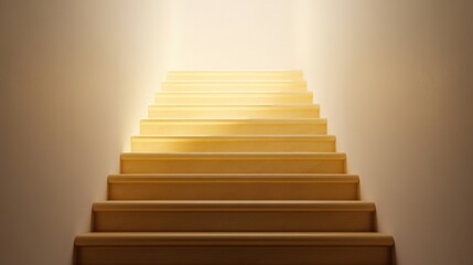 A beautifully lit staircase leading upwards, symbolizing hope, aspiration, and the journey towards personal growth.