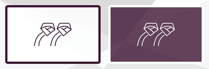 athletic strap outline icon. Linear vector from gym concept. Thin line white and black athletic strap icon isolated on white and dark background