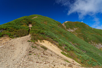 百名山斜里岳登山　登山道からの絶景　北海道道東