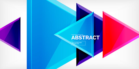 Abstract background - glossy triangles. Vector Illustration For Wallpaper, Banner, Background, Card, Book Illustration, landing page