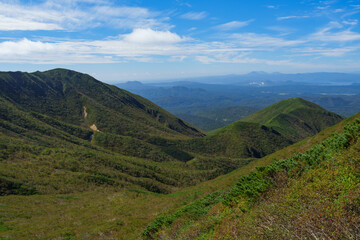 百名山斜里岳登山　登山道からの絶景　北海道道東