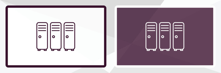 locker outline icon. Linear vector from gym concept. Thin line white and black locker icon isolated on white and dark background