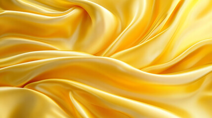 Obraz premium Luxury yellow silk background with elegant curves.