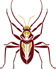 Colorful bug vector and icon