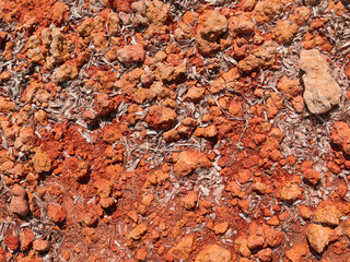 Texture layers of earth. The curb erosion from storms. To indicate the layers of soil and rock.