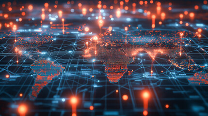 Global Connectivity Network with Digital Data Points