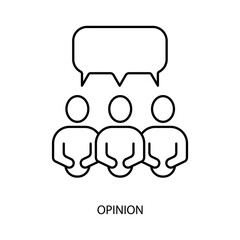 opinion concept line icon. Simple element illustration. opinion concept outline symbol design.