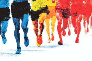 Vibrant Abstract Poster for Marathon Event
