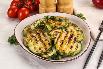 Vegan cuisine Grilled zucchini slices