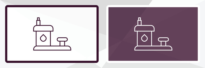 sump pump  outline icon. Linear vector from furniture concept. Thin line white and black sump pump  icon isolated on white and dark background