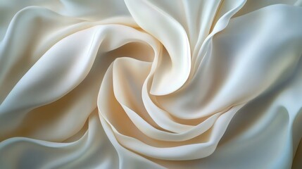 Obraz premium Abstract Draped White Fabric with Subtle Texture
