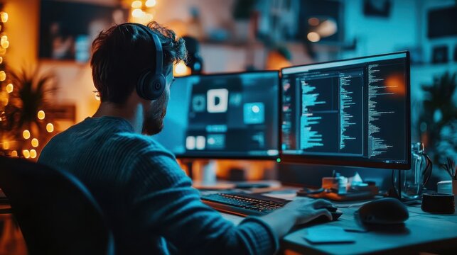 Graphic design tools being used to create a logo, digital workspace, tech-savvy style, sharp focus, bright lighting, high detail