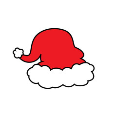 Santa hat icon vector. Christmas illustration sign. new Year symbol.