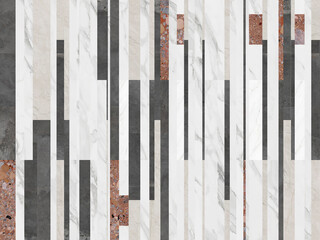 Obraz premium Mosaic background mixed of several natural stones or marble in a geometric shape.