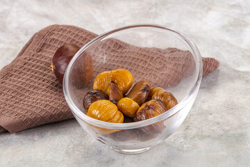 Roasted sweet natural organic shestnut