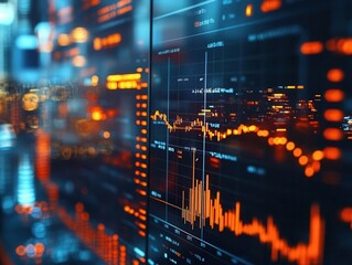 Obraz premium Investment banking with professionals analyzing market trends, professional setting, sharp focus, bright lighting, high detail