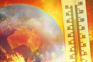 Australia faces heatwave impacts with rising temperatures and extreme weather. Elements of this image furnished by NASA