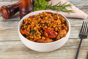 Rasted chicken meat with ptitim