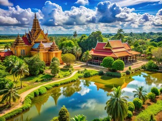 Scenic Landscape of Banteay Meanchey Province in Cambodia Showcasing Natural Beauty and Culture