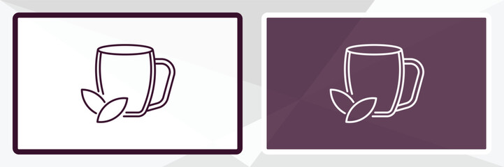 hot herbal  outline icon. Linear vector from food concept. Thin line white and black hot herbal  icon isolated on white and dark background