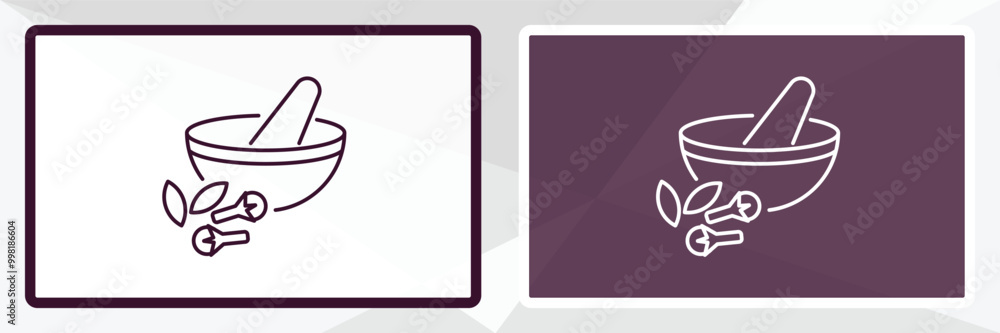 Poster spices outline icon. linear vector from food concept. thin line white and black spices icon isolated
