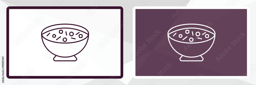 Poster sour soup outline icon. linear vector from food concept. thin line white and black sour soup icon is