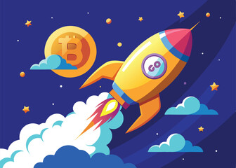 bitcoin price skyrocket hit record high cryptocurrency  .eps