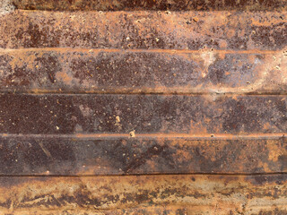 Panoramic grunge rusted metal texture, rust and oxidized metal background. Old metal iron panel.