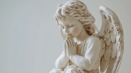 Angel Figure with White Background