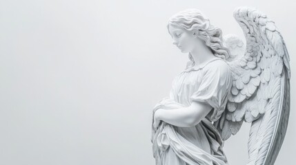 Angel Figure with White Background 