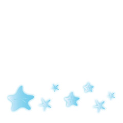 Starfish decoration. Glowing blue starfish summer decoration