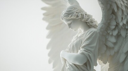 Angel Figure with White Background 