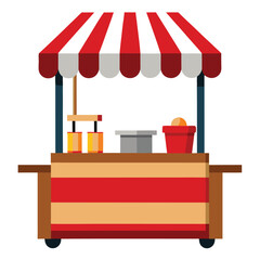 illustration of a Street Food Stall