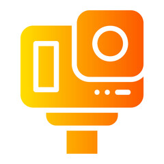 action camera gradient icon