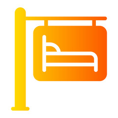 hostel gradient icon