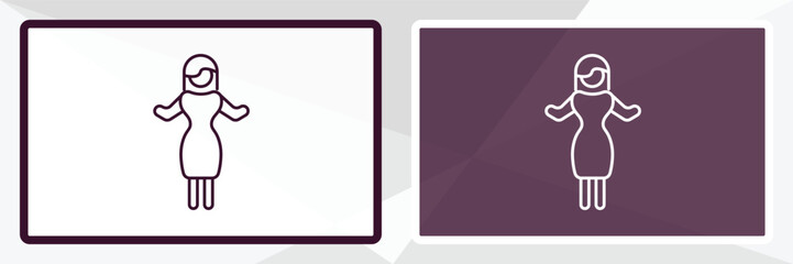 sexy human outline icon. Linear vector from feelings concept. Thin line white and black sexy human icon isolated on white and dark background