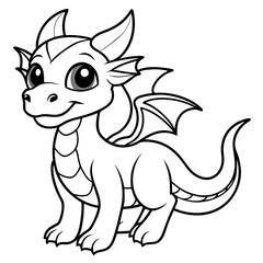 cute mini dragon drawing